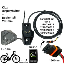 F26 Original KIOX Display Holder + Bicycle E-Bike Switching Unit, Control Unit Button Control Panel + Drive Unit Cable Compatible with Bosch Performance I Active I CX I Cargo Line Gen2 Gen3 Gen4