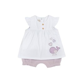 Chicco, Newborn Romper with Comfortable Opening on the Back and with Flap, Designed in Italy, Baby Clothing 0-24 Months, Gift Ideas Birth, Light Lilac, 0 Months