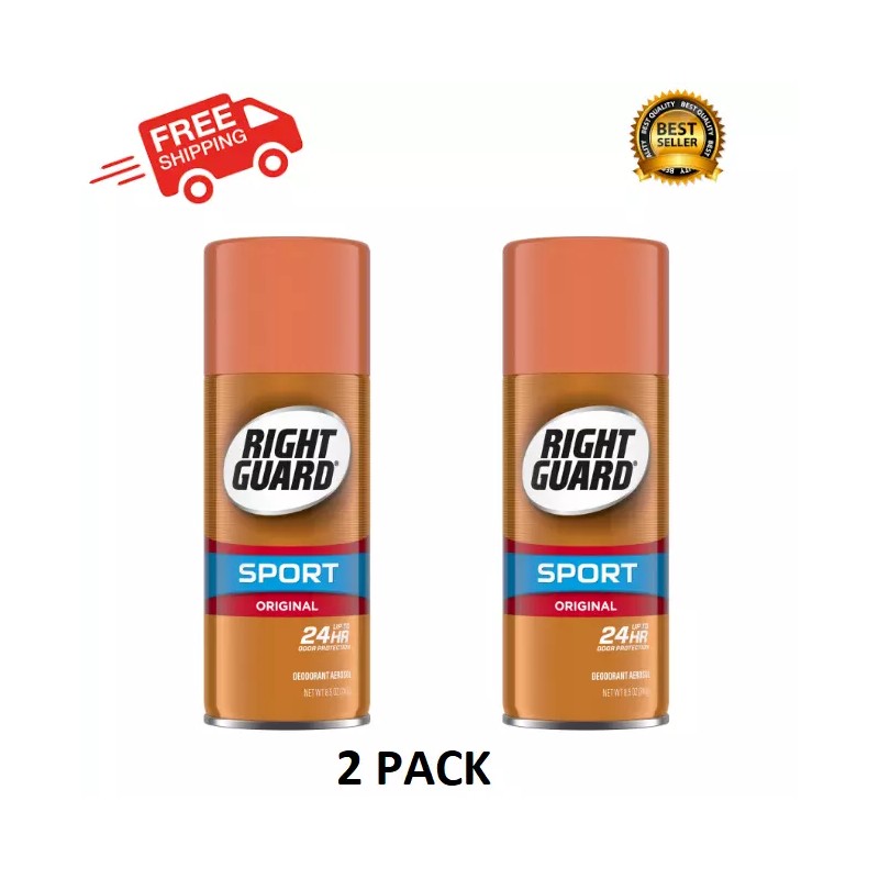 Right Guard Sport Deodorant Aerosol Spray, Original, 8.5 oz (Pack