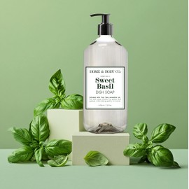 Home & Body Co. Sweet Basil and Meyer Lemon Dish Soaps, 32 fl oz, Set of 4