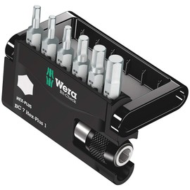 Wera 5056168001 Bit-Check, 7 Hex-Plus, 1 Hexagonal, 7-Piece Set