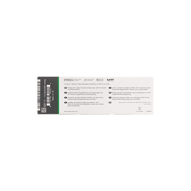 CooperVision MYDAY 8.4 +08.00 Daily Lenses, Soft, 30 Pieces, BC