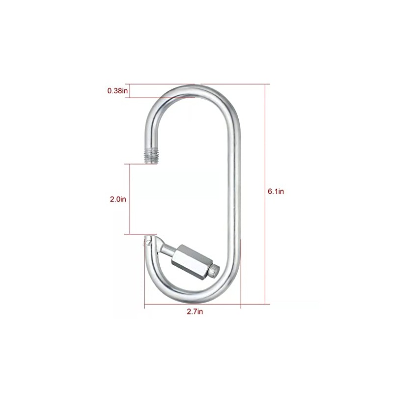 Quick Link Locking Carabiner Clip Big Oval Shape Large Tow