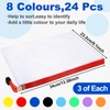 Partideal 24 Pcs A4 Zip Wallets,Plastic Zip File Folders Mesh