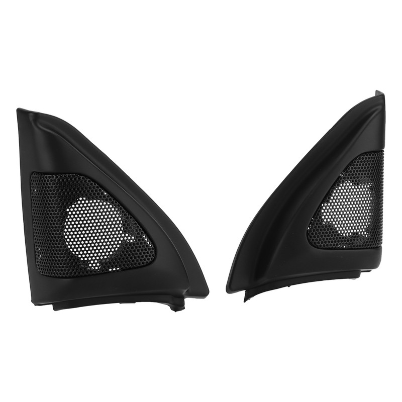 Pair Car Door Speaker Cover Audio Tweeter Trim Black Replacement