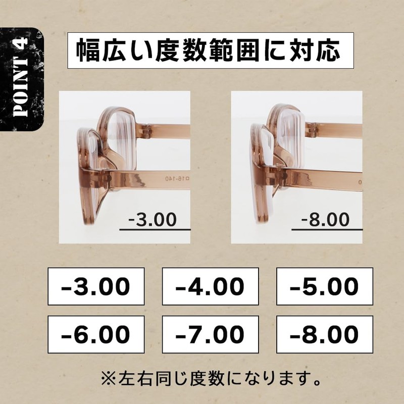 コーリュウ サウナメガネ -3,00 ブラウン 男女兼用