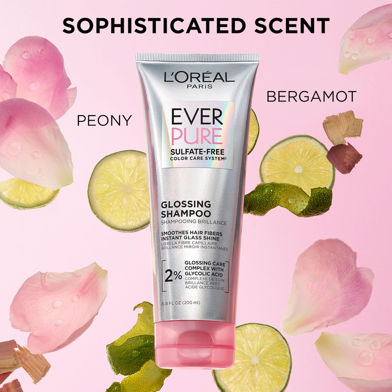 L'Oreal Paris Glossing Sulfate Free Conditioner with Glycolic Acid, Hair