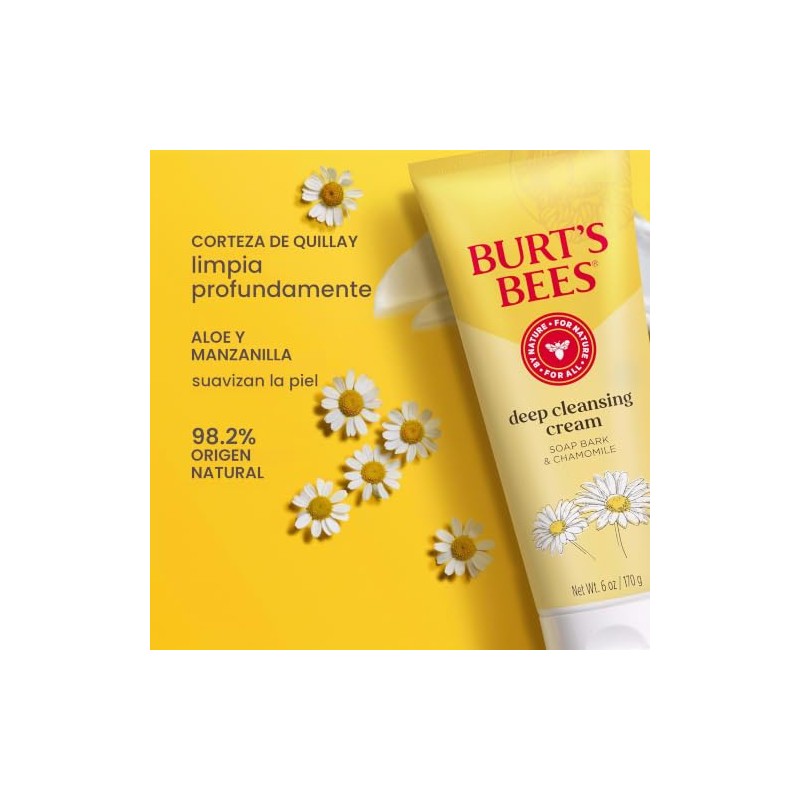 Burt's Bees Soap Bark and Chamomile Deep Cleansing Cream, 6
