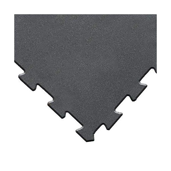 Goodyear ReUz Rubber Tiles -- 6mm x 20" x 20" - Black - 4 Tiles (1 x 4 Pack)