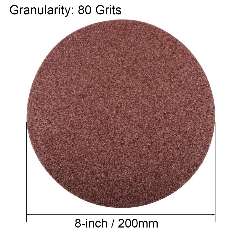 sourcing map 8" Hook and Loop Sanding Discs 80 Grit