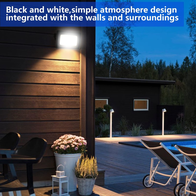 UFOND 10000 Lumens LED Flood Lights,100W Outdoor Waterproof Floodlights, Lighting