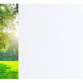 VSUDO White Frosted Glass Film - Window Privacy Film, Opaque for Bathroom Door - 11.8x78.7 Inch