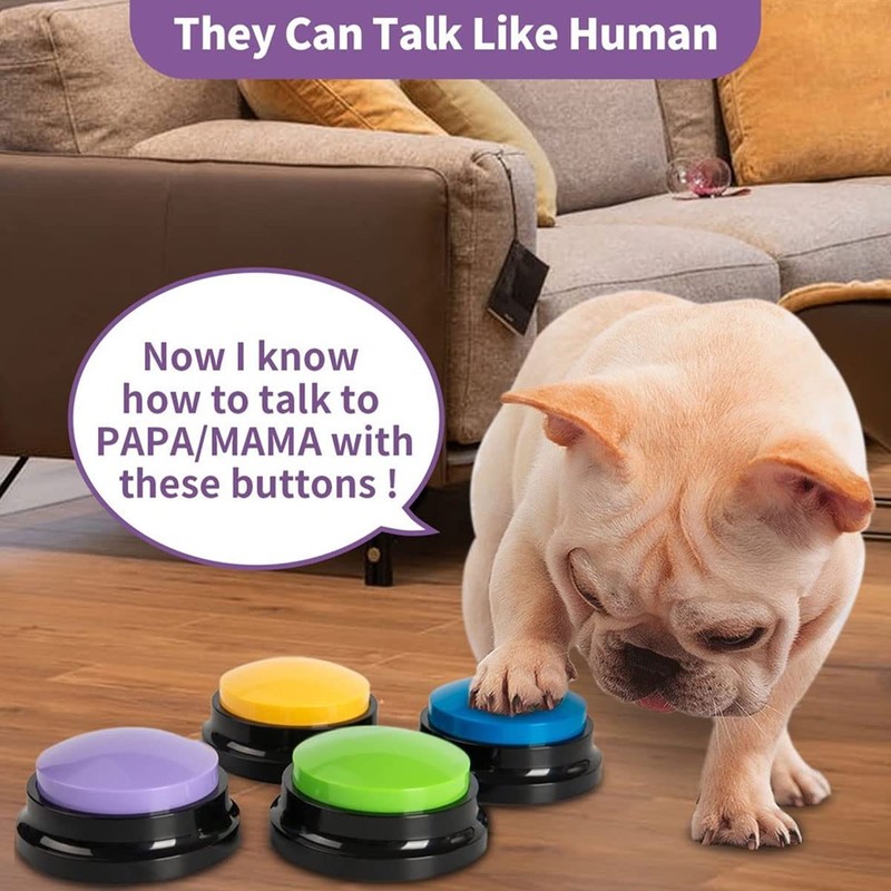 4 Pieces Dog Communication Button Registration Button for Dogs Training