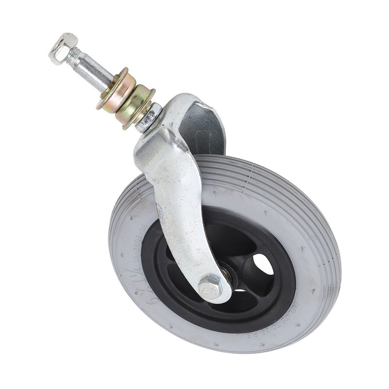 Wheelchair Replacement Wheel Grey 6 Inch PU Inflatable Universal Wheelchair
