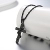 Prosteel Mens Black Cross Chain Necklaces Pendant Snake For Women