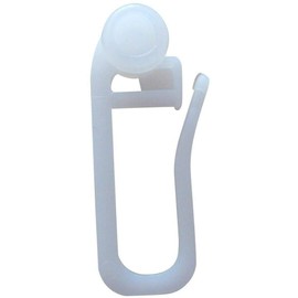 rewagi Curtain Rollers with Long Hooks 33 mm - Roll Diameter 8 mm - White - 25, 50, 100, 200, 500, 1000 Pieces (Pack of 25)