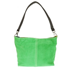 Girly HandBags New Genuine Suede Leather Handbag Shoulder Bag Tote Designer Elegant Women Collection (Light Green)(Size: W 17, H 17, D 10 cm (W 7, H 7, D 4 inches))