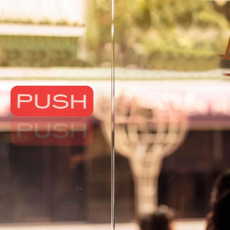 PATIKIL 1Set Push Pull Door Stickers, 2x4.7in Push and Pull