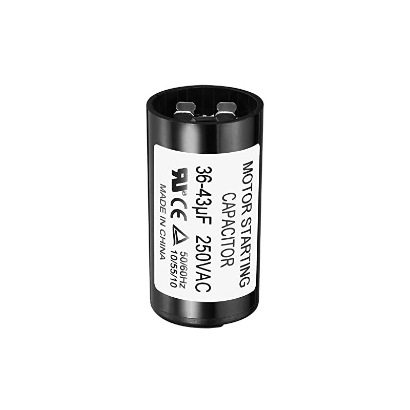 Patikil Condensador de arranque del motor, 36-43uF/Mfd 250V 50/60Hz CD60