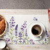 AELUTYSH Purple Lavender Placemats Set of 4 Spring Elegant Flower