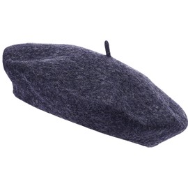 ZARWASKA Wool Beret Hat for Women's Men - Adult French Style Beret Hat in Classic Colors - Fashionable Beret Hat, Unisex Warm Winter Black Beret Hat (UK, Alpha, One Size, Standard, Charcoal)