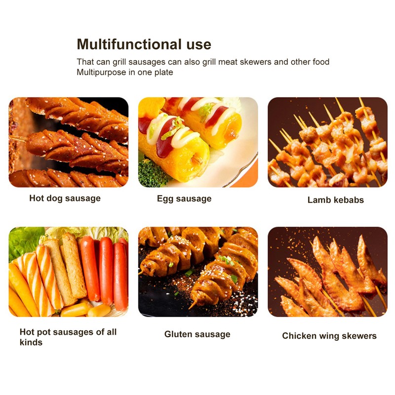 8 Grids Sausage Grilling Pan Prevent Stick Thickened Aluminum Plate