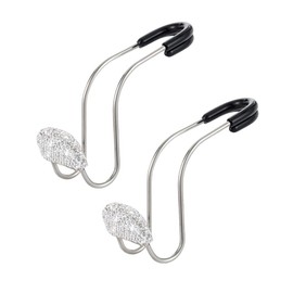 Riloer White Car Hooks Storage Universal for SUV Truck & Van Car Accessories, Cute Durable Metal Purse Hook Hanger Back Seat Holder, 2 Pack