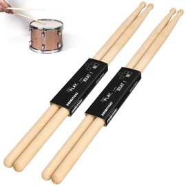 2/4/6/12 Pairs Drum Sticks, 5A Drum Sticks, Oval Wood Tip Drum Stick for Drums, Non-slip Drum Stick for Jazz Drum Electronic Drums Musical Instrument Percussion (5A, 2 Pairs)