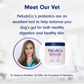 PetLab Co. Probiotic Support Chews – Daily Probiotic Supplements For Dogs – Help Maintain Digestive Health & Immune Function – With Inulin & Kelp For Gut Comfort – Pork Flavour, 30 Soft Chews