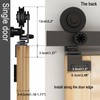CCJH 6.6FT/79'' Bi-Folding Sliding Barn Door Hardware Kit Heavy Duty