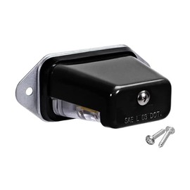 PerfecTech Universal LED License Plate Light, Waterproof 12V/24V DC License Tag Light License Plate Lamp Tail Light for Car Trailer Truck Pickup UTV ATV RV Boat 12V DOT Compliant (Black case)