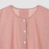 JAJU [JAJU] Women's Pure Cotton Long Sleeve Pajama Shirt_Dark Brick