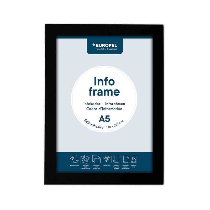Europel A5 Info Frame, 196007, Black