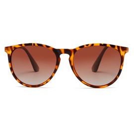 YAMEIZE Polarised Sunglasses for Women Ladies Retro Round Classic Polarised Vintage Round Sunglasses Cat Eye Sun Glasses UV400