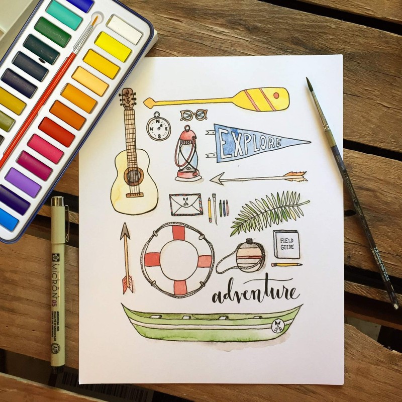 Wildflower Art Studio DIY Watercolor Kit - Learn to Paint: