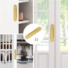 MOROBOR Oval Recessed Sliding Door Pulls, 2pcs Brushed Gold Flush