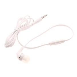 Mono Headset Earphone w Mic Wired Earbud Compatible with Cricket Icon 5/Icon 4/Magic 5G/Innovate E 5G/Debut S3, 3.5mm Single Headphone Hands-Free Microphone White