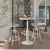 Diwhy Industrial Pub Table 23.6" Iron Round Desktop 37.4" Height