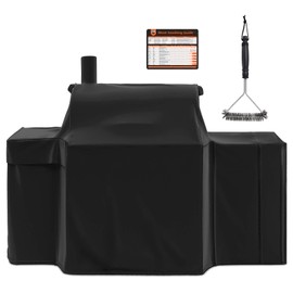 SHINESTAR 5555 Grill Cover for Char-Griller Charcoal Grill, Fits Models 2121, E1224, E2828, 2727, 3018 etc. Heavy Duty Waterproof Smoker Cover, Special Zipper Design