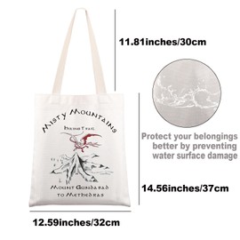 Rings Movie Inspired Gifts Lord Rings Gift Misty Mountains Shoulder Bag Middle Earth Gifts (Misty Mountains UK)