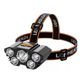 Maíz Lampara Led Minero Tactica Cabeza Recargable Usb Linterna