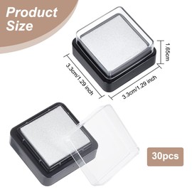 OLYCRAFT 30 Pcs Blank Ink Pad Empty Stamp Pad Empty DIY Ink Stamp Pad No Ink DIY Ink Blank DIY Ink Pads for Ink Refill DIY Painting Craft Scrapbooking Project 1.3x1.3 inch