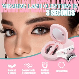 GEMERRY Magnetic Eyelashes with Applicator No Glue Needed Soft Natural Look Magnetic Lashes DIY at Home for Beginners