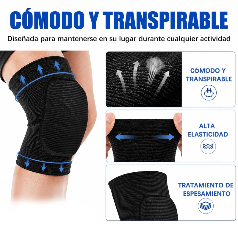 NIAWEA 2 Par Rodilleras de Voleibol y Ballet con Almohadilla
