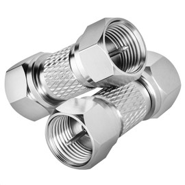 RFAdapter Male to Male Coax Connector, 2 Pack 75ohm F Type RG6 Coaxial Coupler Extension Adapter for Coax Cable, Wall Mounted TV, Wall Plates, Splitter, Amplifier, Antenna, Stable Signal Transmission