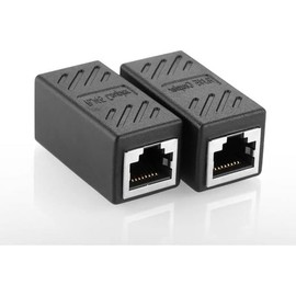 2PCS RJ45 Coupler, Female to Female Network LAN Adapter Coupler Shielded Enclosure Ethernet Network Extender Connectors