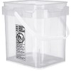 House Naturals 5 Gallon Food Grade Plastic Square Clear Bucket