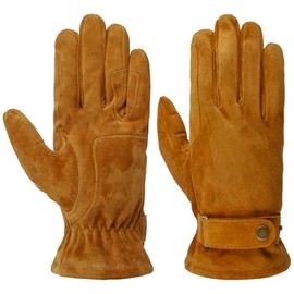 Stetson Revetal Leather Gloves - Finger Gloves - Leather Gloves - Men - Winter Gloves, brown