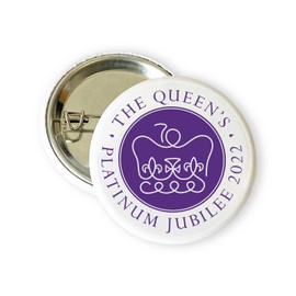 stika.co Queen's Platinum Jubilee 1952-2022 Commemorative Badge Celebration Pin Button Badge 38mm Chest Pin Metal, Metal