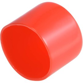 TA-VIGOR 8Pcs Rubber End Caps, 60mm ID Round Flexible Screw End Caps Thread Protectors, Red Vinyl Bolt Covers Rubber Covers for Screws, Tubes, Cables, Wires, etc